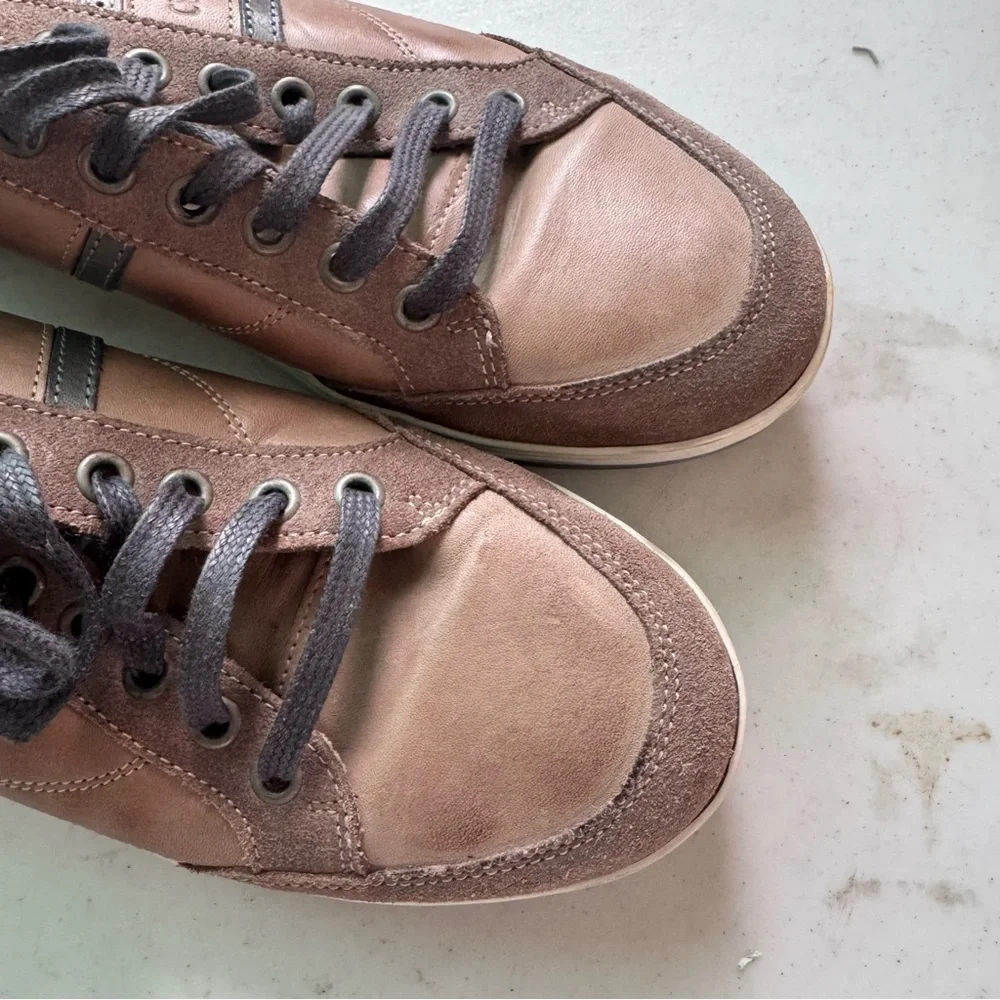 Cycleur de Luxe MENS Leather Lace Up Low Top Casual Sneakers Brown Size 42/9